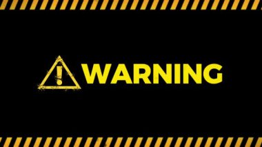 Uyarı işareti ya da acil durum uyarısı. Tehlike canlandırmalı arkaplan