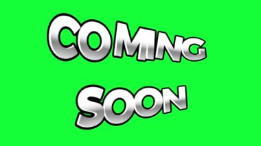 Yeşil Ekran 'da Yakında Kısa Mesaj Animasyonu. Yaklaşan Hareket Grafikleri