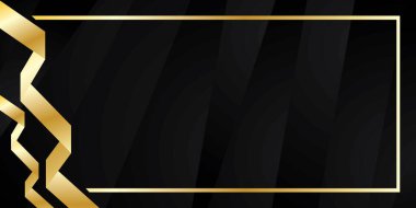 Soyut siyah altın lüks arka plan tasarımı