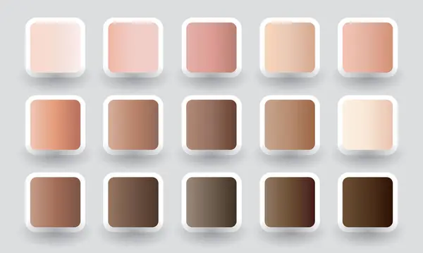 Deri tonlarının renk paleti koleksiyonu. Renk paleti eğilimleri