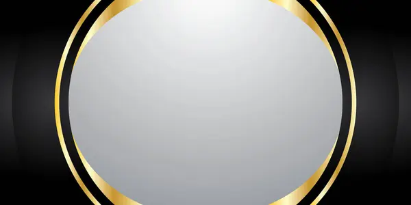 Siyah altın lüks daire arka plan soyut tasarım