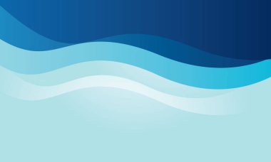 Mavi gradyan dalga soyut arkaplan vektörü