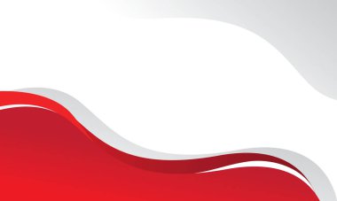 Soyut kırmızı dalgalı beyaz arkaplan