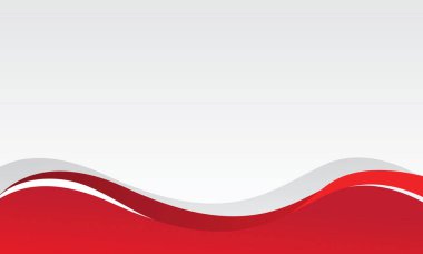 Değişken renklere sahip beyaz ve kırmızı dalgaların soyut arkaplanı