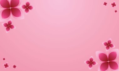 Soyut pembe çiçeklerle yumuşak eğimli arkaplan