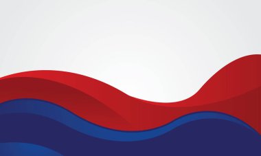 Mavi kırmızı dalga soyut arkaplan tasarımı