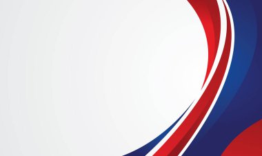 Beyaz ve kırmızı renklerle modern mavi arkaplan