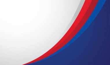 Soyut mavi kırmızı ve beyaz modern pankart arkaplanı