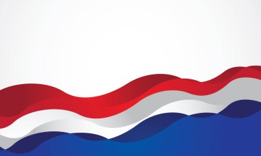 Kırmızı beyaz mavi dalga arkaplan tasarımı