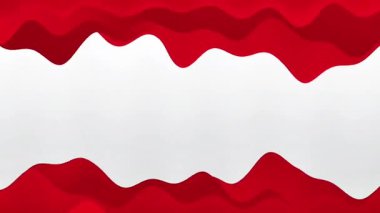 Kırmızı ve beyaz dalga arkaplan canlandırması