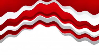 Kırmızı beyaz dalga arkaplan döngüsü videosu