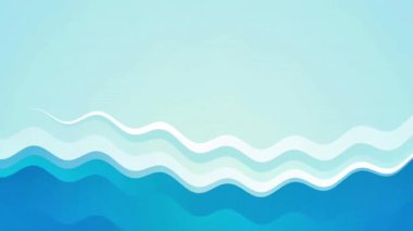 Dalgaların pürüzsüz döngü videosuyla mavi gradyan