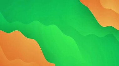 Yeşil turuncu dalga canlandırma arkaplanı