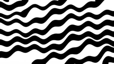 Canlandırılmış siyah ve beyaz arkaplan dalga çizgileri