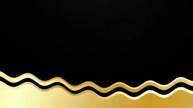 Altın ve siyah lüks hareket animasyonu, altın sıvı dalga video arka planı