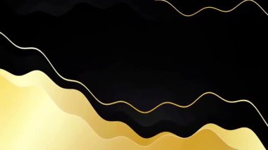 Altın lüks hareket animasyonu, altın sıvı dalga arka planı