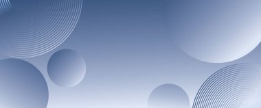 Çember elementleriyle soyut mavi eğimli arkaplan