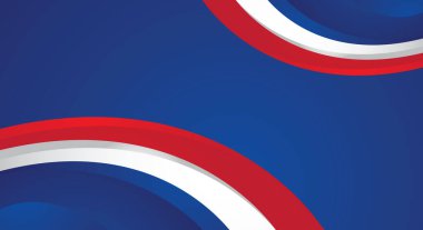 Mavi arkaplanda modern kırmızı beyaz eğri