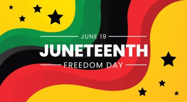 Haziran, Özgürlük Günü soyut posteri.