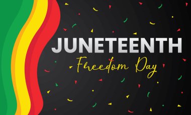 Haziran, Özgürlük Günü, Vektör illüstrasyon tasarımı