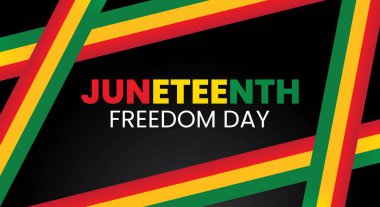 Haziran Özgürlük Günü 'nde. Siyah Geçmiş Arkaplanı