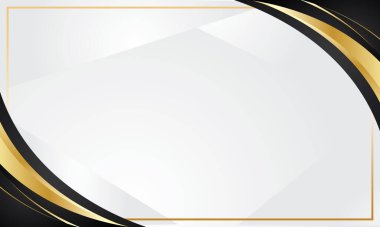 Sertifika için siyah altın gradyan soyut eğri kenar kenarı