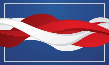 Modern soyut kırmızı mavi beyaz dalga sertifikası arka planı