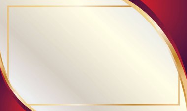 Lüks kırmızı altın eğri tasarım sertifika şablonu