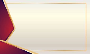 Lüks kırmızı altın geometri tasarım sertifikası arka planı