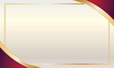 Zarif lüks kırmızı altın eğri tasarım sertifikası arka planı