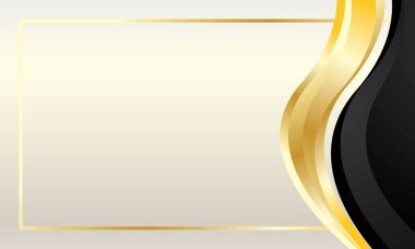 Zarif siyah altın dalga soyut arkaplan