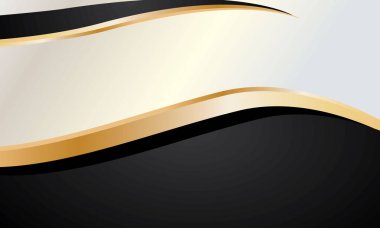 Lüks siyah ve altın dalga sertifikası tasarım arka planı