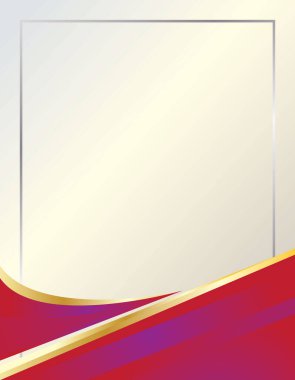 Kırmızı ve altın sertifika eğrisi tasarım arka planı