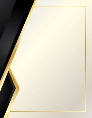 Altın siyah sertifika sınır tasarımı arka planı