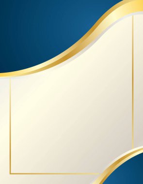 Modern basit sertifika mavi altın lüks arka plan