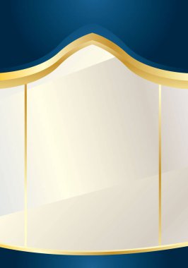 Başlık dekorasyon deseni mavi arkaplan ile İslami beyaz boşluk