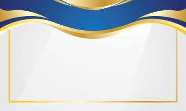 Mavi ve Altın Sertifika arkaplanı