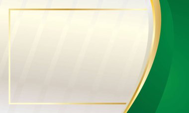 İş veya sertifika arkaplanı için yeşil altın soyut eğri