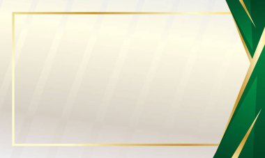 İşletme veya sertifika geçmişi için lüks yeşil altın soyut geometrik