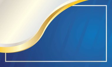 İş veya sertifika arkaplanı için mavi altın soyut dalga