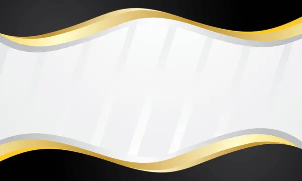 İş veya sertifika arkaplanı için siyah altın soyut dalga