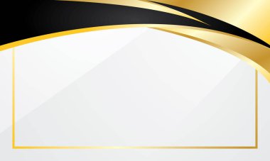 Lüks altın sınırlı beyaz arkaplan