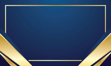 Zarif mavi ve altın geometrik sertifika arkaplanı