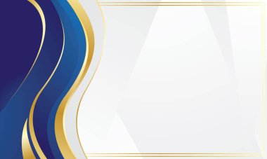 Mavi ve altın sertifika arka plan tasarımı