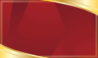 Ödül sertifikası için altın kırmızı arkaplan tasarımı