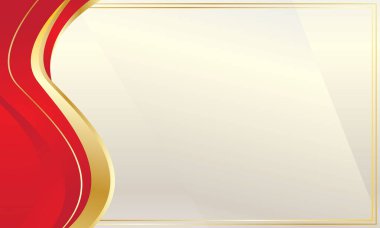 Sunum ve sertifika için soyut kırmızı altın dalga arkaplanı