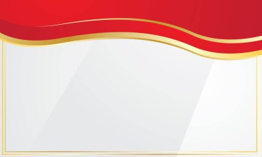 Soyut kırmızı altın dalgasıyla sertifika arkaplanı