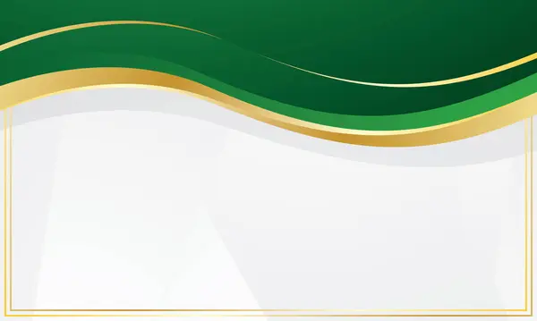 Soyut yeşil altın dalgasıyla sertifika arkaplanı