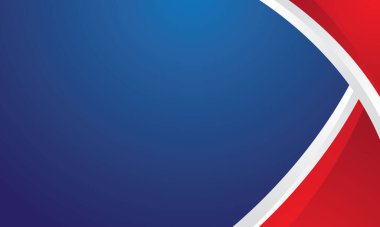 İş veya sertifika için mavi zemin üzerinde modern kırmızı beyaz