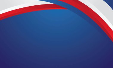 Kırmızı ve beyaz gradyan tasarımlı mavi arkaplan